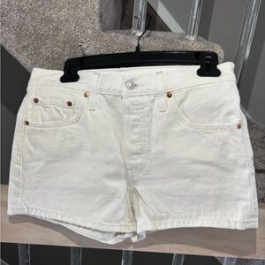 Levi's Off-White Jean Shorts